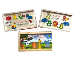 Juguete Domino Infantil En Madera Motivo Animales Ref Dm1064 Diseños Surtidos