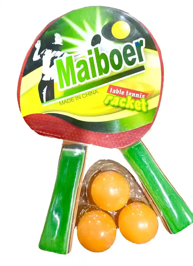 Raqueta De Ping Pong Maiboer Negra Y Roja