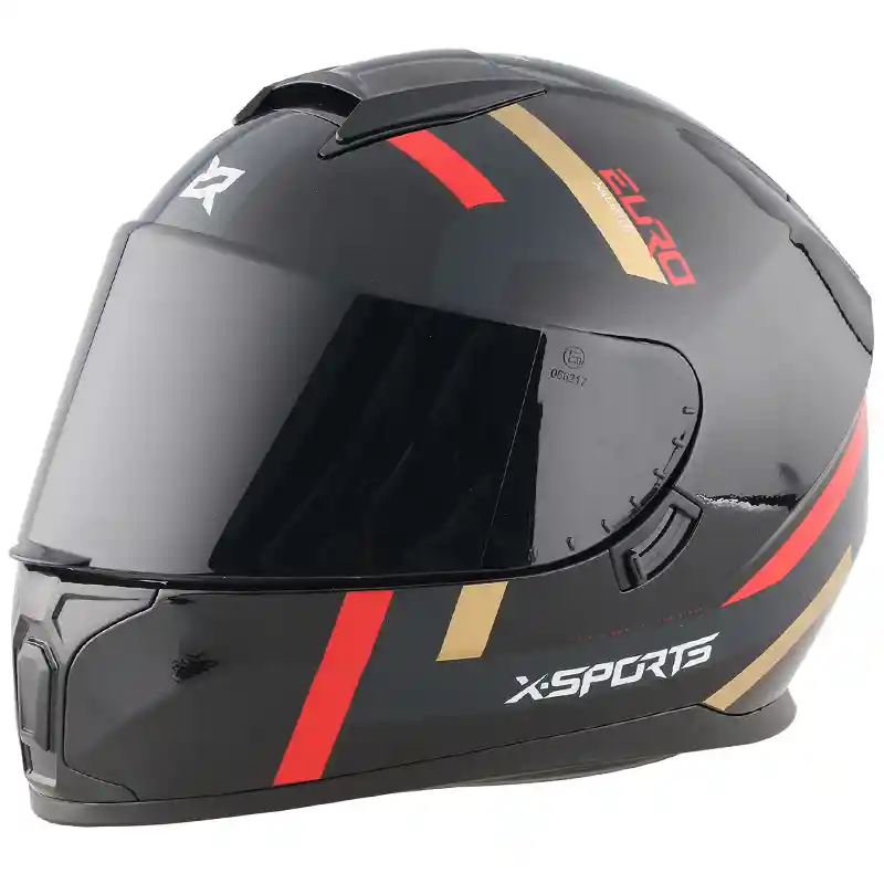 Casco Integral X-sports M66 Sv Doble Visor Euro Negro/rojo T M