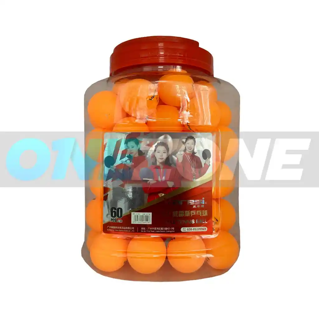 Pelota Ping Pong Varesi 1 Estrella X60unds-v040n/ Naranja