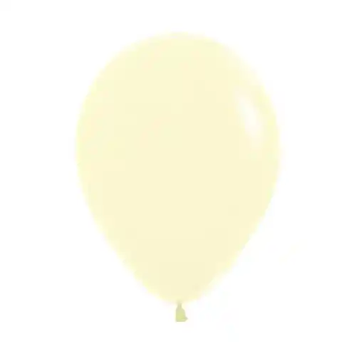 Globo Pastel Mate Amarillo R12 X12 Sempertex