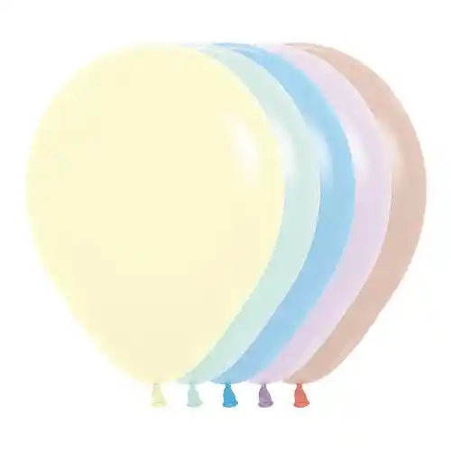 Globo Pastel Mate Surtido R12 X12 Sempertex