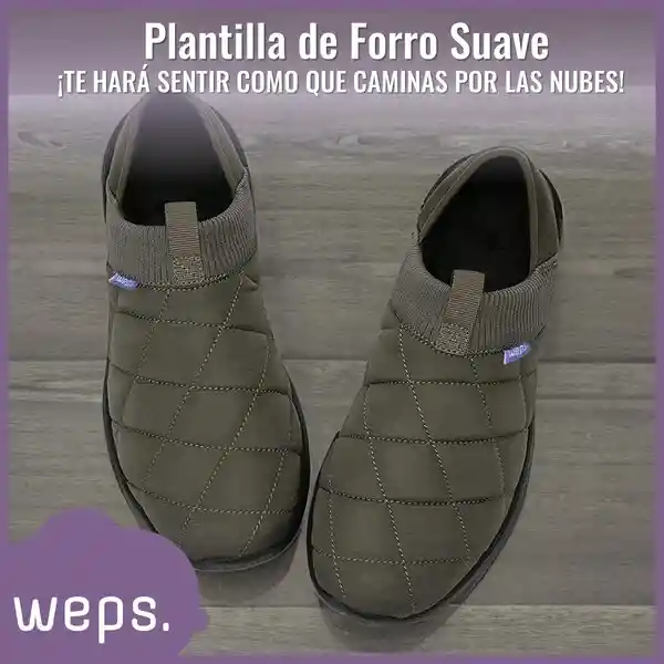 Pantuflas Antideslizante Unisex Weps Army Green - Talla 41