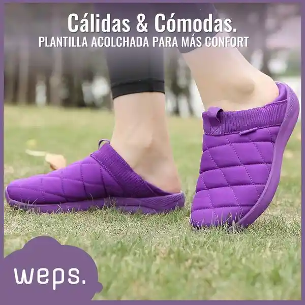 Pantuflas Antideslizante Unisex Weps Morado - Talla 36