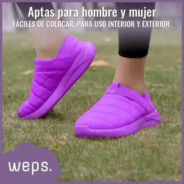 Pantuflas Antideslizante Unisex Weps Morado - Talla 37