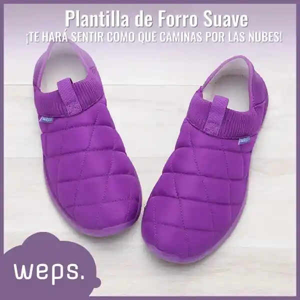 Pantuflas Antideslizante Unisex Weps Morado - Talla 37