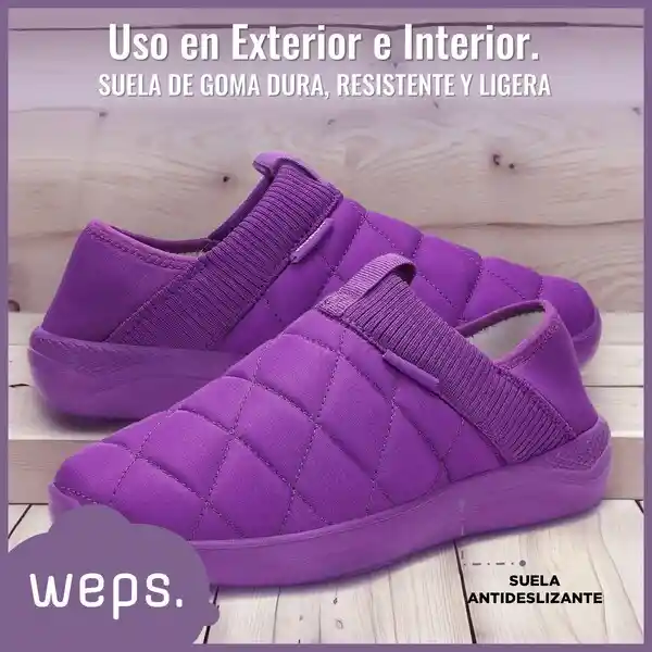 Pantuflas Antideslizante Unisex Weps Morado - Talla 38-39