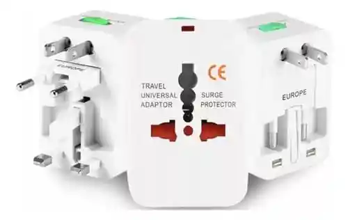 Adaptador Europeo Universal Para Viajes Internacionales + Forro