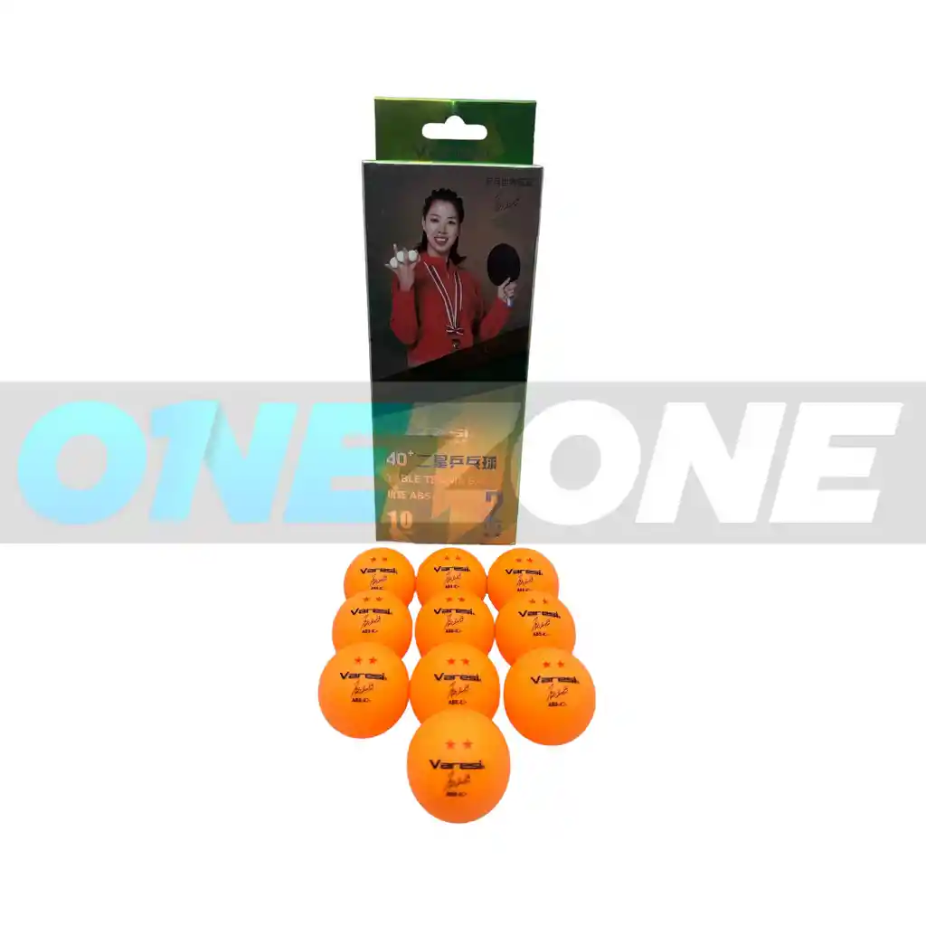 Pelota Ping Pong Varesi 2 Estrella X10unds-v042/ Naranja