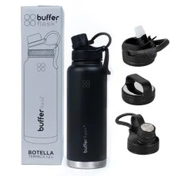 Termo Botella Termica 1.2 Lt Buffer Acero Inoxidable + Tapas