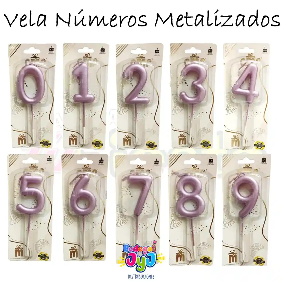 Vela Número Premium Oro Rosa