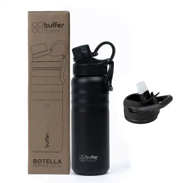 Botella Termica Termo Buffer 700 Ml Acero Inoxidable + Tapas