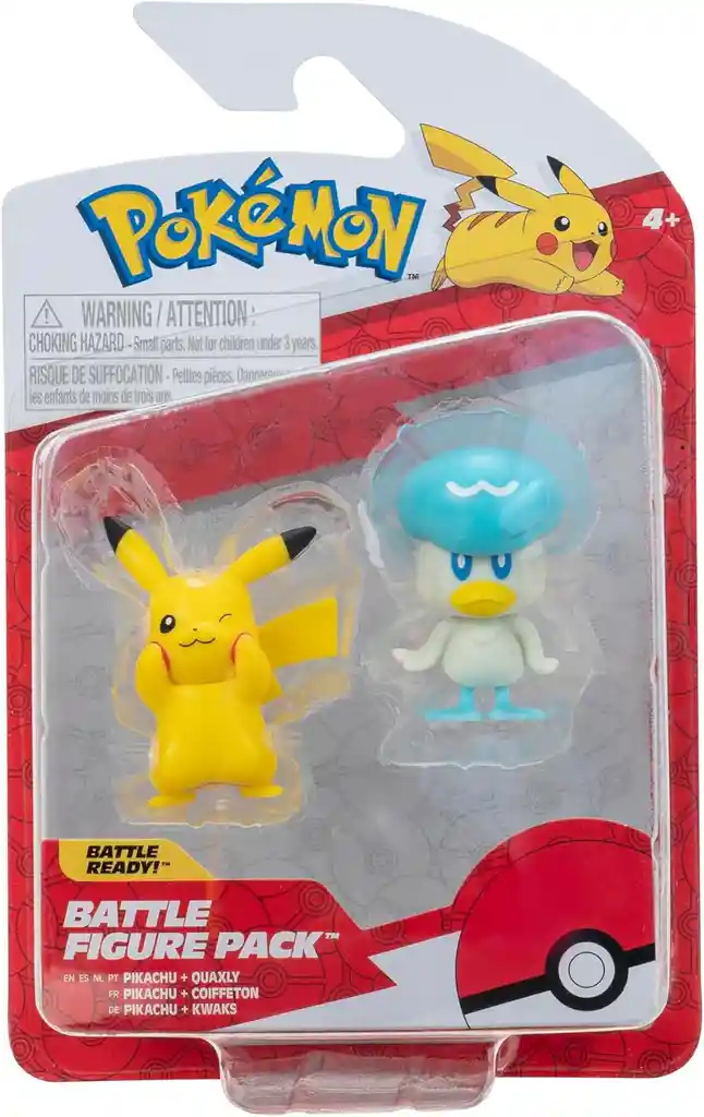 Set De Figuras - Kwaks Pikachu - Official Battle