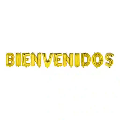 Globo Letras Bienvenidos (a) Dorado