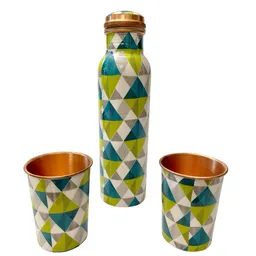 Set Botella Rombos + 2 Vasos