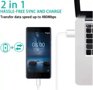 Cable De Carga Usb Micro, 1m - Samsung Galaxy S6, S7 Edge, Note 2, 4, Htc, Lg, Xiaomi, Huawei,