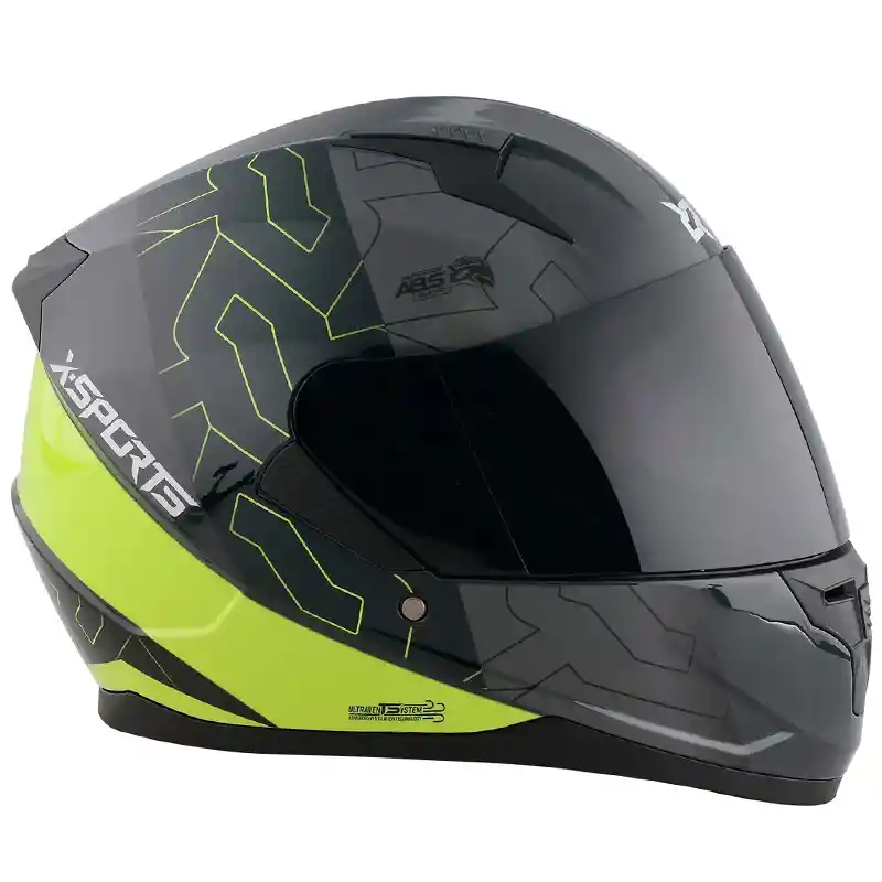 Casco Integral X-sports M67 Xpider Gris/verde Mate T M