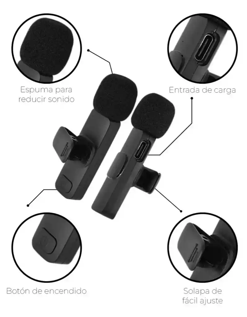 Microfono Inalambrico Para Iphone - 2 Microfonos