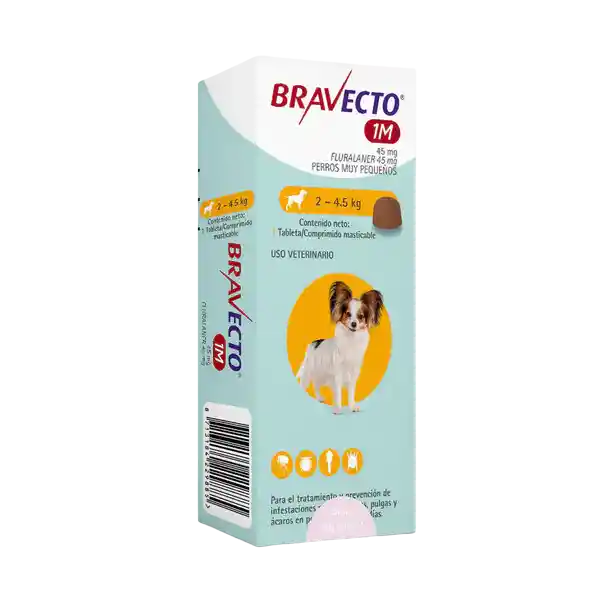 Bravecto 37 Días De Protección Para Perros De 2 A 4.5kg