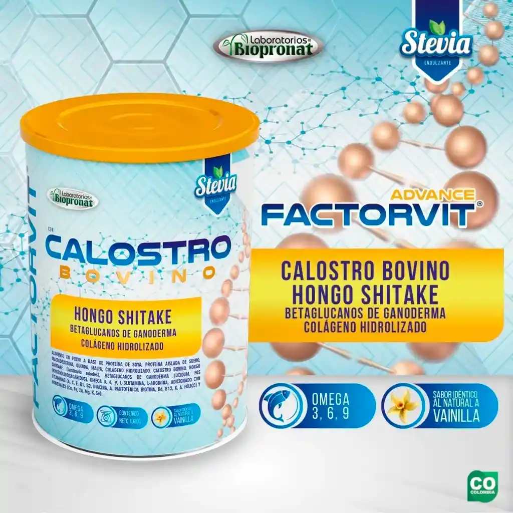 Calostro Bovino Factorvit Advance 1000g Biopronat