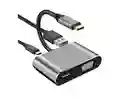 Hub Adaptador Tipo C Usb-c A Hmi Vga Usb 3.0 4 En 1