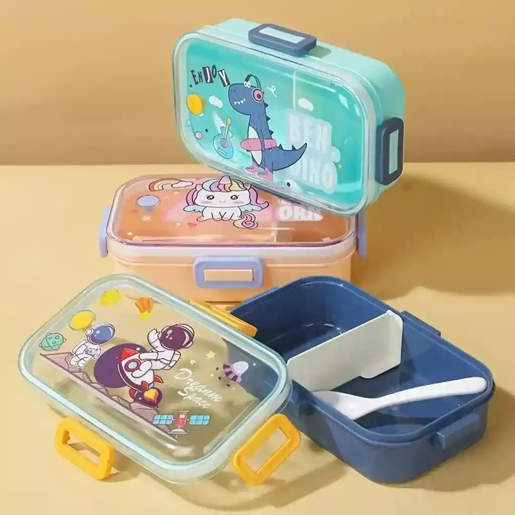 Lonchera Infantil Bento Antiderrames Con Cuchara Incluida