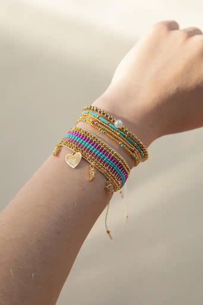 Set De Pulseras Pastel Estelle