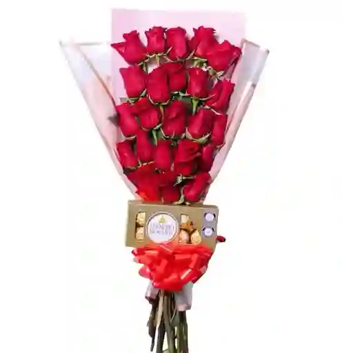 Rosas Rojas Y Chocolate Ferrero