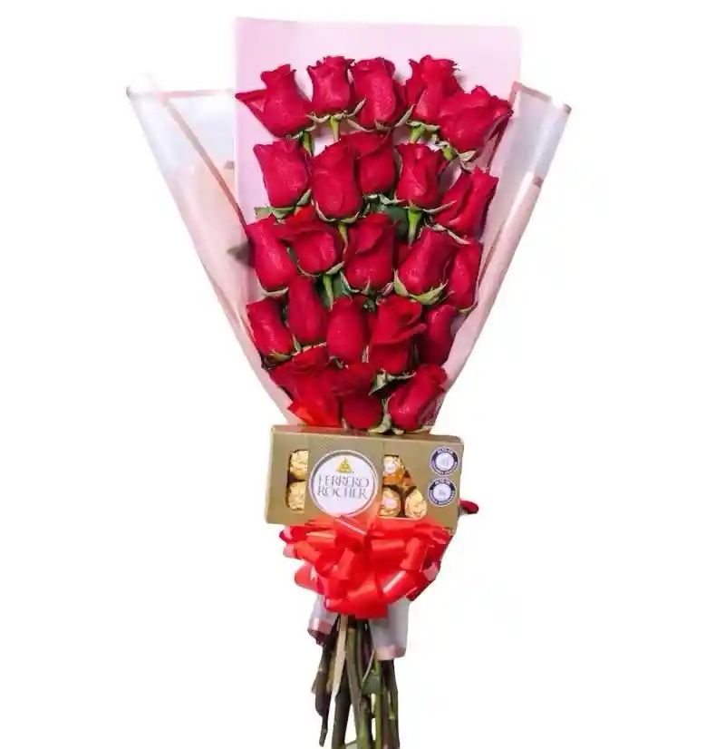Rosas Rojas Y Chocolate Ferrero