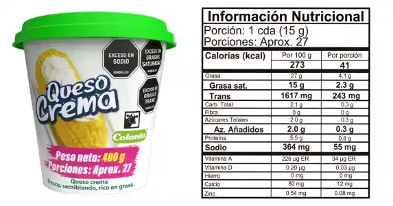 Queso Crema 400 G