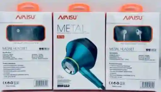 Audifonos Auriculares Manos Libres Metal Naisu A16