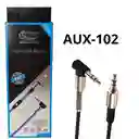 Cable Auxiliar 1x1 Con Microfono Estereo Plug 3.5mm Aux-102