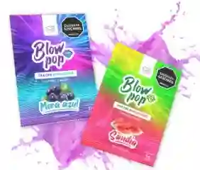 Blow Pop Dulces Explosivos Sandia Y Mora Azul 5g