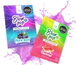 Blow Pop Dulces Explosivos Sandia Y Mora Azul 5g