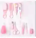 Kit De Higiene Cuidado Para Bebe 12 Pzas + Estuche Rosado