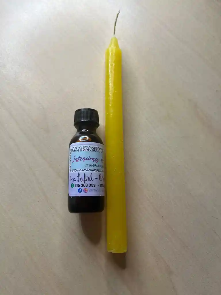 Kit: Energiza Tus Peticiones Con Elemento Fuego Y Los Arcangeles (vela Y Aceite De Aroma Esencial)