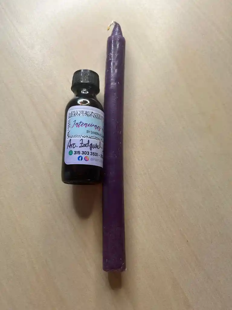 Kit: Energiza Tus Peticiones Con Elemento Fuego Y Los Arcangeles (vela Y Aceite De Aroma Esencial)