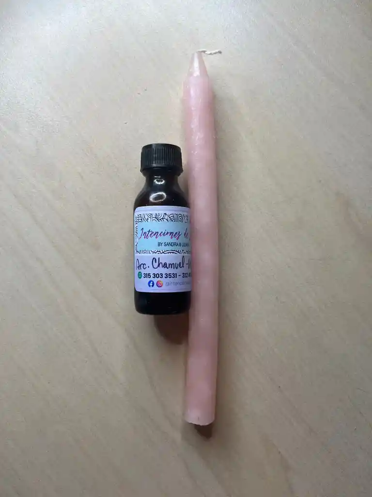 Kit: Energiza Tus Peticiones Con Elemento Fuego Y Los Arcangeles (vela Y Aceite De Aroma Esencial)