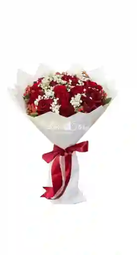 Rosas Rojas Papel Blanco