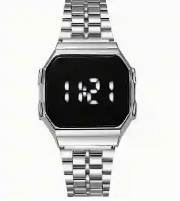 Reloj Digital Led - Correa De Acero Inoxidable, Pantalla Táctil, Pantalla Luminosa Para Hombres Y Mujeres - Perfecto Para El Uso Diario