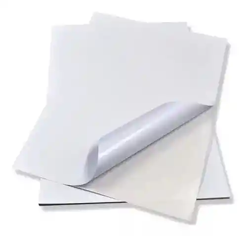 Papel Adhesivo Hoja Tamaño Carta Rotulo Impresion 216-279 X10 Hojas