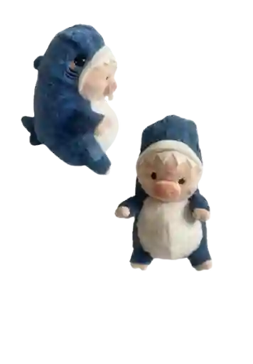 Amor Peluche Cerdito Tiburón + Globos Con Helio Por Un Valor Adicional