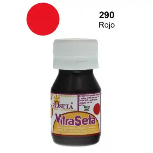 Roseta Vitraseta Pintura Para Vidrio - 30cc, Rojo 290