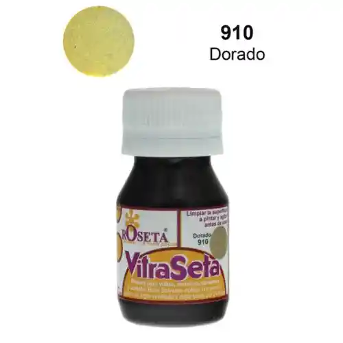 Roseta Vitraseta Pintura Para Vidrio - 30cc, Dorado 910