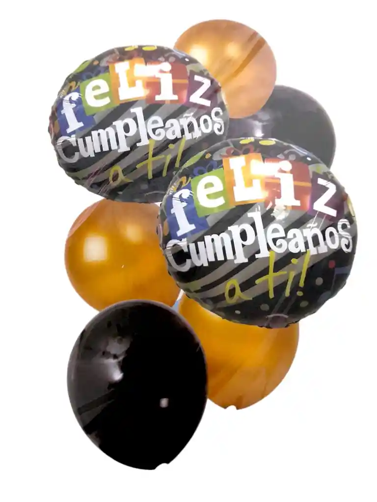 Globos Feliz Cumpleaños Con Base Acrilica