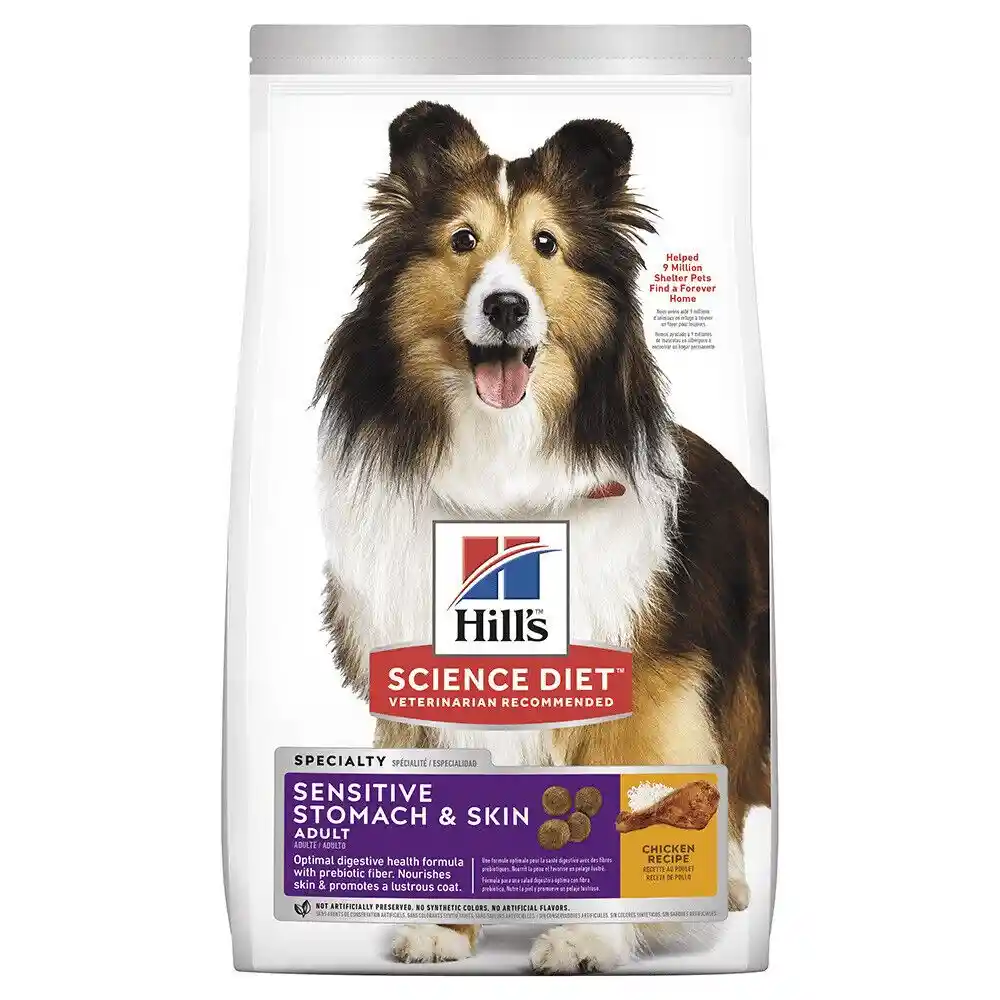 Alimento Seco Hills Adulto Sensitive Stomach Y Skin Pollo Y Cebada Para Perro 1,81kg