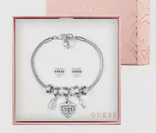 Pulsera Tipo Pandora Guess Con Aretes