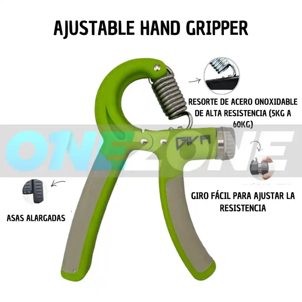 Ejercitador Gvs Ajustable Hand Grip-h154 X2unidades/ Verde