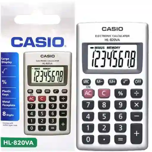 Calculadora Casio De Bolsillo Hl-820va 8 Digitos