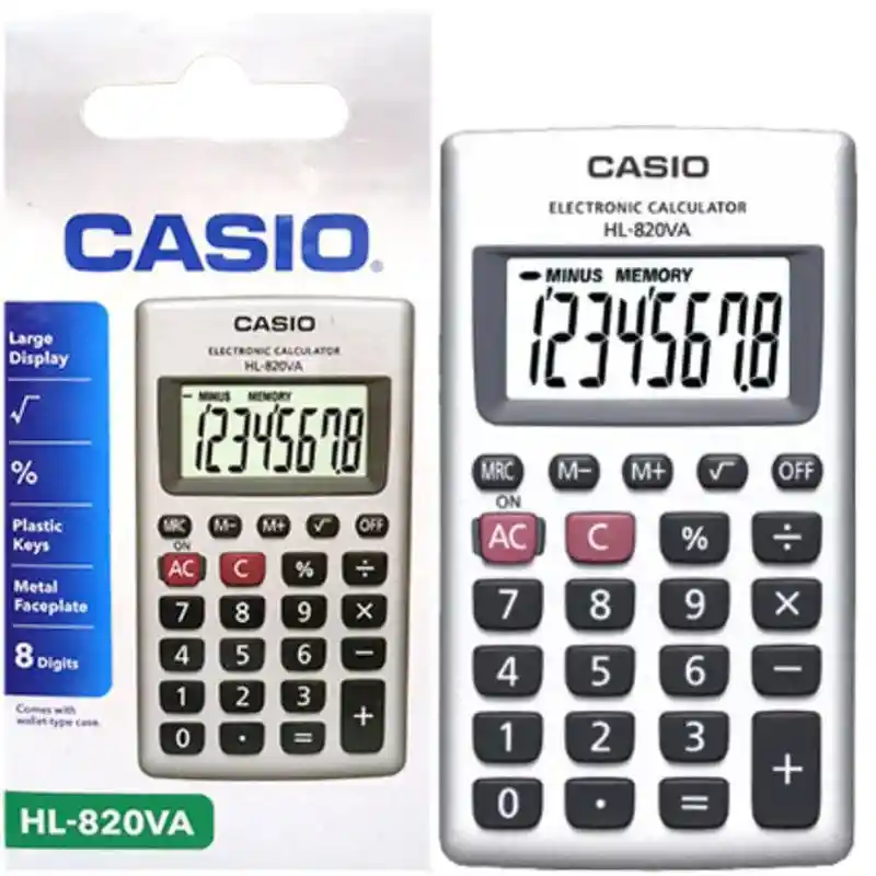 Calculadora Casio De Bolsillo Hl-820va 8 Digitos